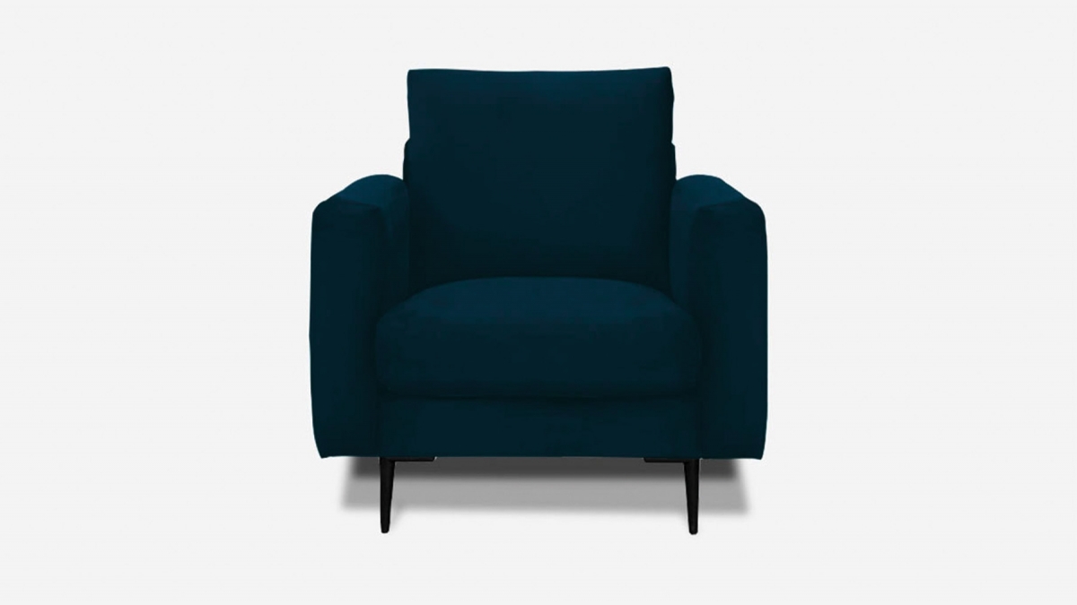 Fauteuil CARUSO Velours Premium Bleu