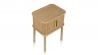 TABLE DE NUIT FRENE ET PIN ENVIO - 40X30X53CM