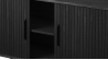 Buffet bois noir ALBA - 180X76X45 CM