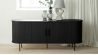 Buffet bois noir ALBA - 180X76X45 CM