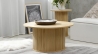 Table basse bois naturel ALBA - 90X90 CM