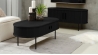 Table basse bois noir ALBA - 60X120 CM