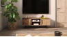Meuble TV bois hêtre 2 portes PAOLA
