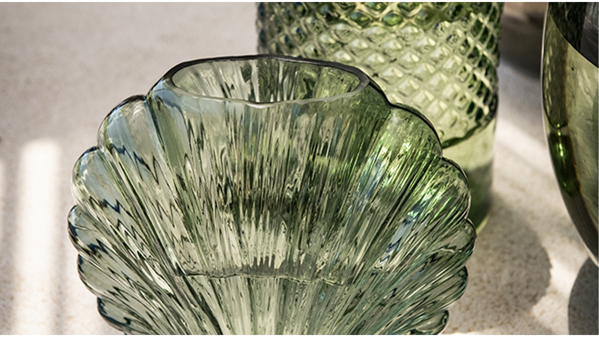Vase vert - STELLA 20x20x17 cm