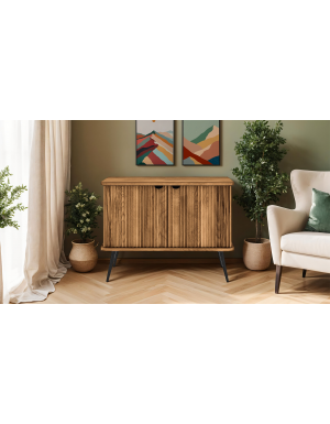 Buffet bois h&ecirc;tre 2 portes AMALFI