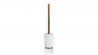 Brosse WC - Résine blanche et bois - ASCOLI