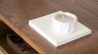 Bougie - Céramique blanche - ARIA - 8x3,5 cm