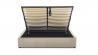 Lit coffre - Velours côtelé beige - OPERA