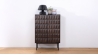 Buffet haut 2 portes - Bois strié - MIRANO