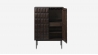 Buffet haut 2 portes - Bois strié - MIRANO