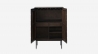 Buffet haut 2 portes - Bois strié - MIRANO