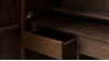 Buffet haut 2 portes - Bois strié - MIRANO