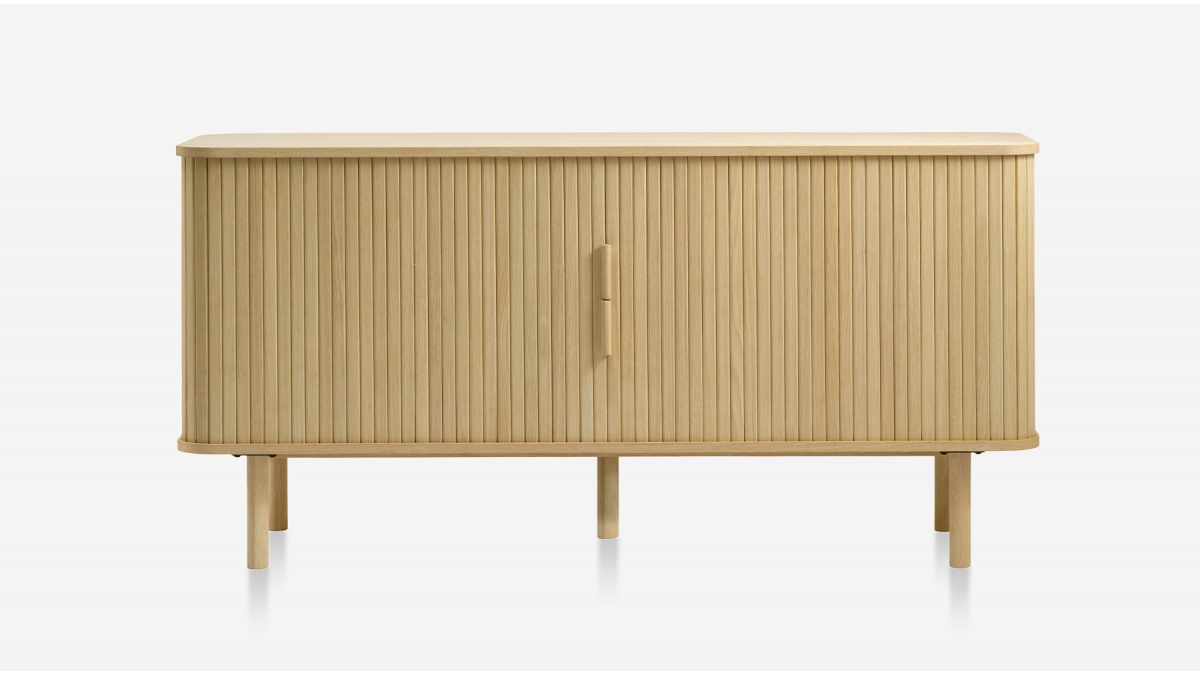 Buffet 2 portes 160 cm - Bois naturel - OLBIA