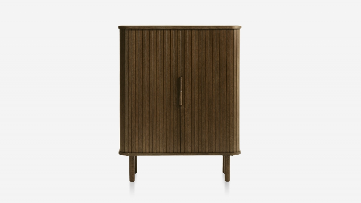 Buffet haut 2 portes - Bois foncé - OLBIA