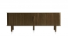 Meuble bas 2 portes 180 cm - Bois naturel - ALBA