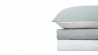 Parure de lit - Gaze de coton - Vert sauge/écru - NOÉ - Pour lit 180 cm