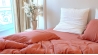 Parure de lit - Gaze de coton - Terracotta - LOUISE - Pour lit 140 cm