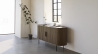 Buffet 2 portes 140 cm - Bois foncé - ALBA
