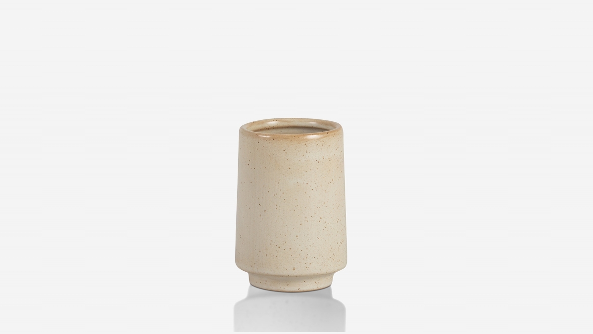 Pot brosse à dents - Céramique beige - ARMONIA