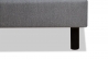 Sommier tapissier - Tissu gris - CLÉMENCE