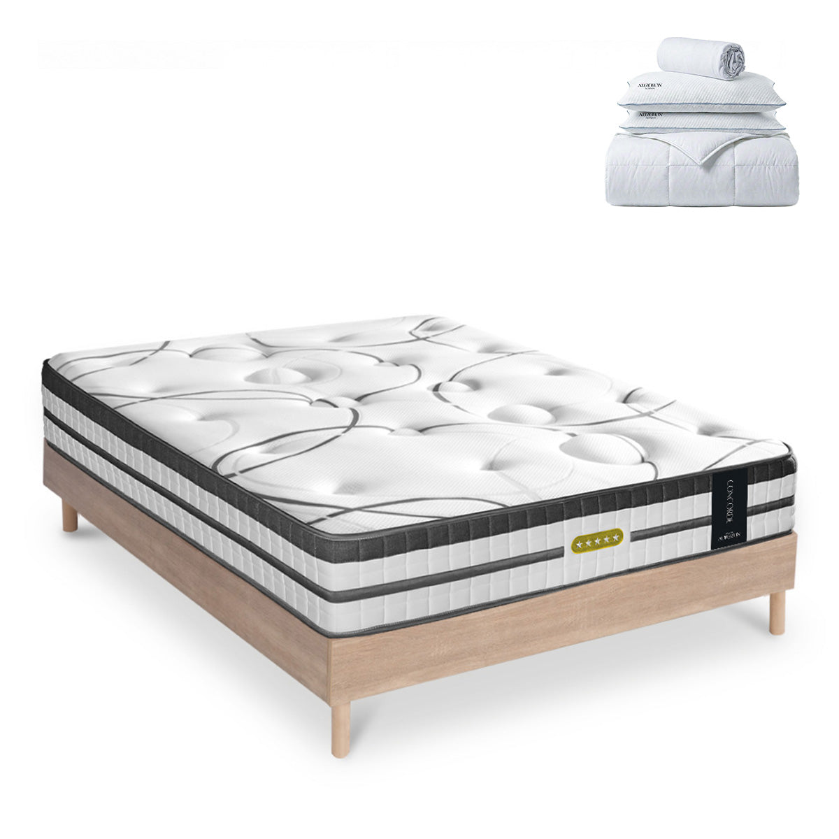 Prêt-à-dormir CONCORDE avec Sommier SÉLÉNA et Accessoires