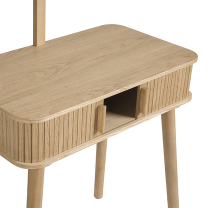 Meuble coiffeuse 70 cm 2 portes - Bois clair - ENVIO