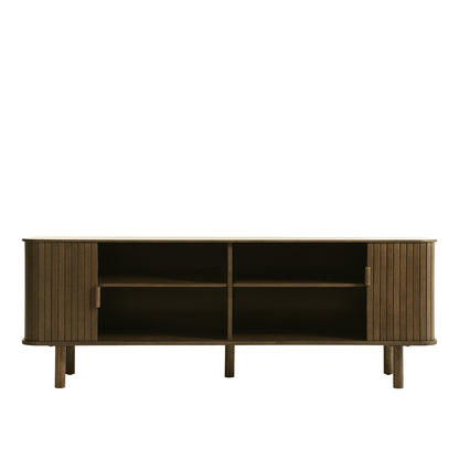 Meuble bas 160 cm 2 portes - Bois - OLBIA