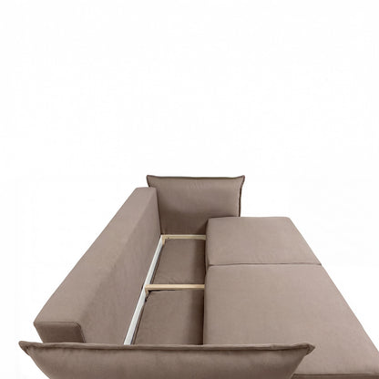 Canapé droit convertible - 3 places - Tissu - VERDURO