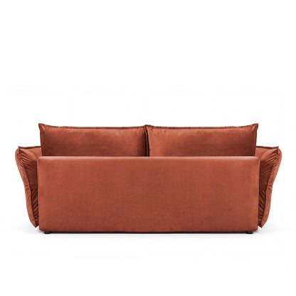Canapé droit convertible - 3 places - Velours - VERDURO