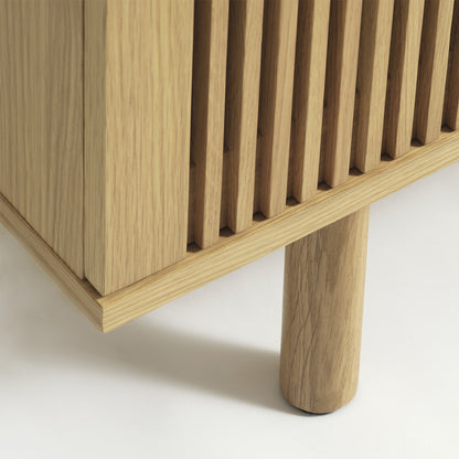 Meuble TV 143 cm 2 portes - Bois - PISA