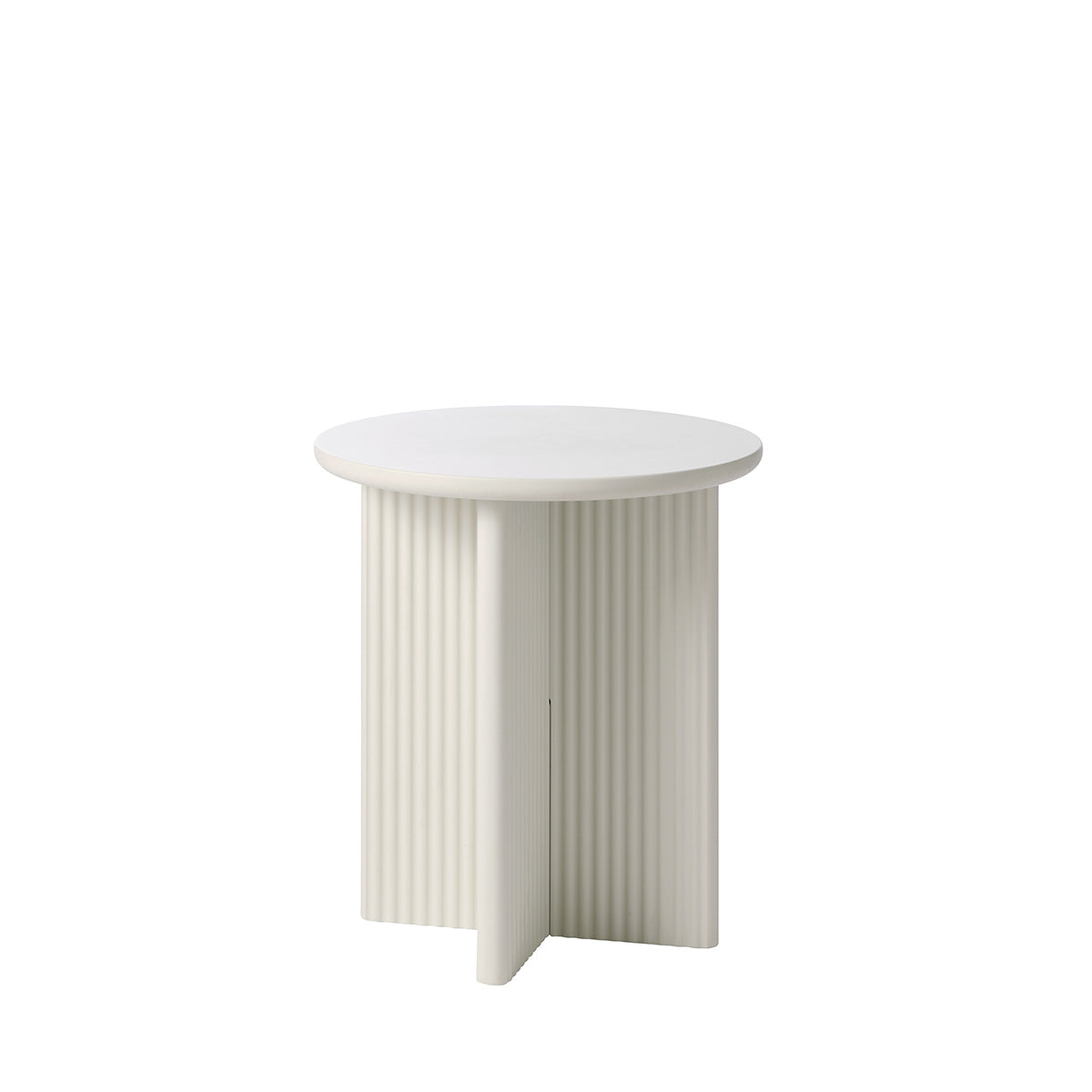 Table d'appoint ronde ø50 cm - Bois gris clair - MIRANO