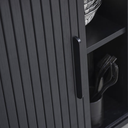 Buffet haut 2 portes - Bois - ALBA