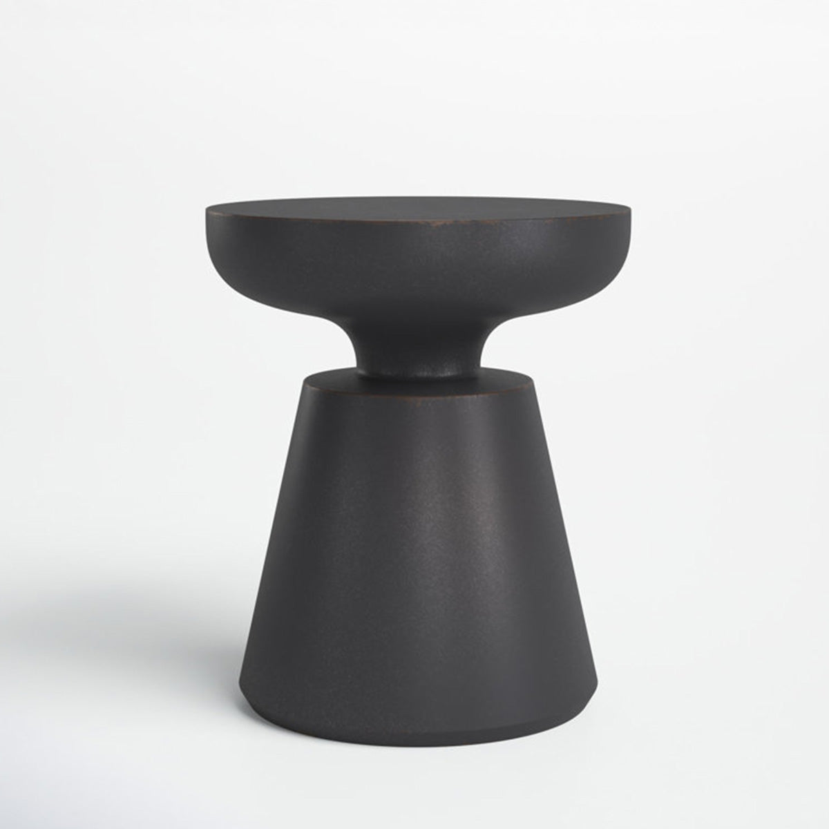 Table d'appoint ronde ø45cm - Effet ciment noir - NERO