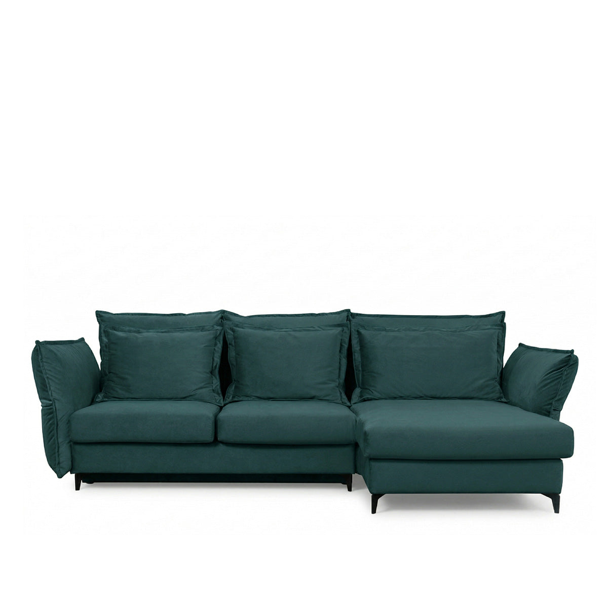 Canapé d'angle convertible - 3 places - Velours - VERDURO