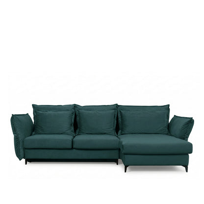Canapé d'angle convertible - 3 places - Velours - VERDURO