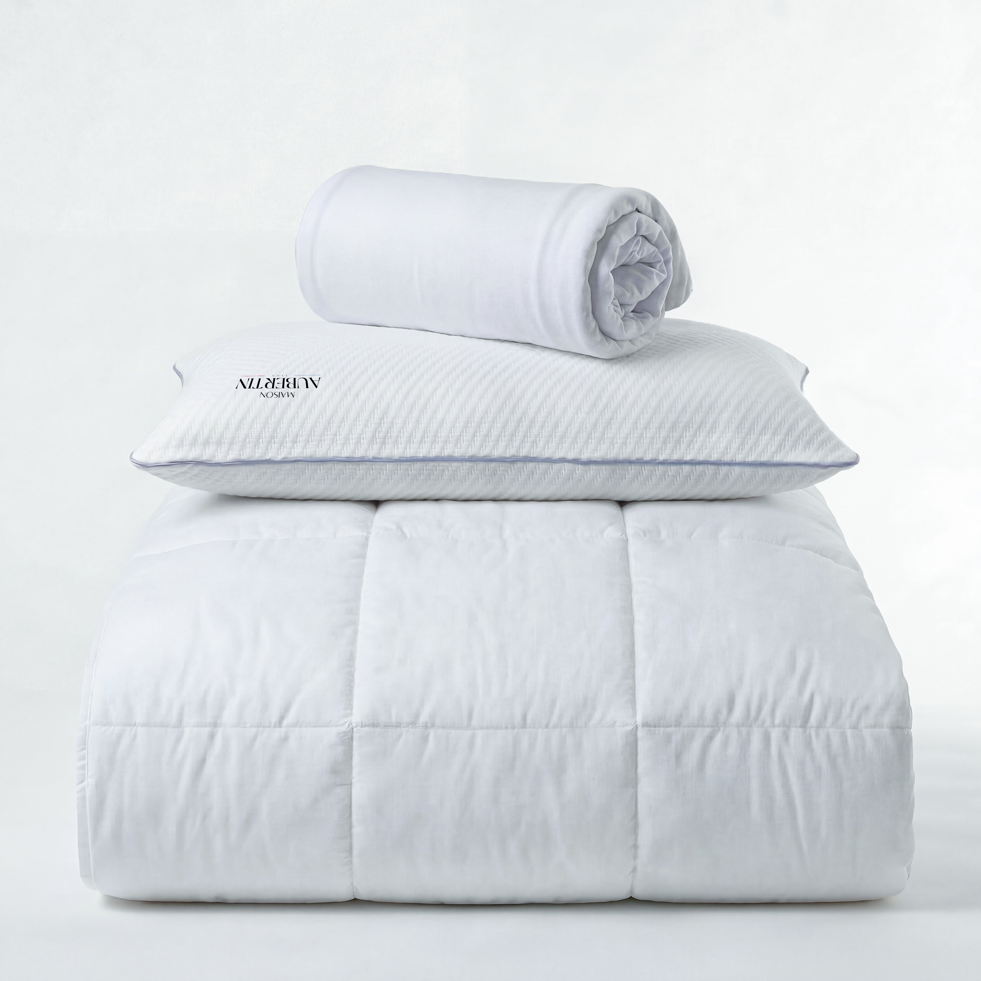 Prêt-à-dormir AUBERTIN avec Sommier AURORE et Accessoires