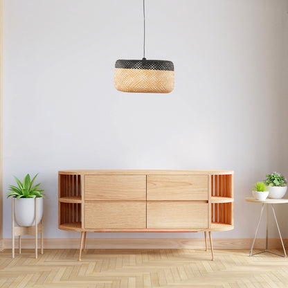 Suspension bambou bicolore - RONDE