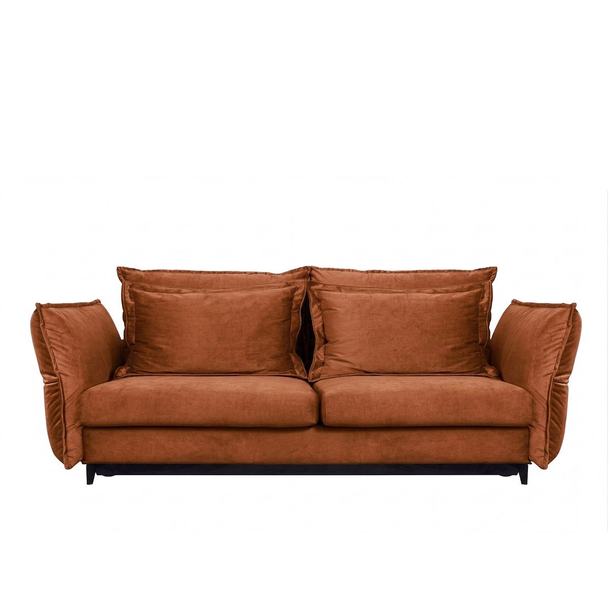 Canapé droit convertible - 3 places - Velours - VERDURO