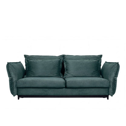 Canapé droit convertible - 3 places - Velours - VERDURO