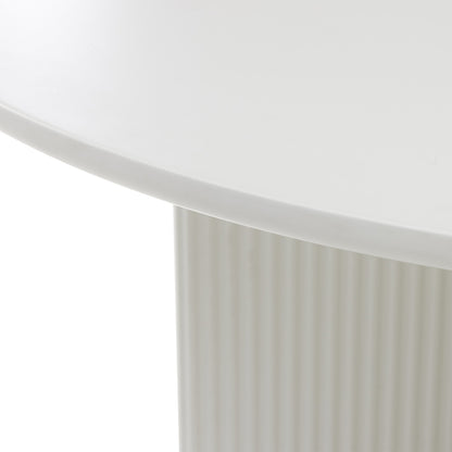 Table à manger ronde 4 personnes ø110 cm - Bois gris clair - MIRANO