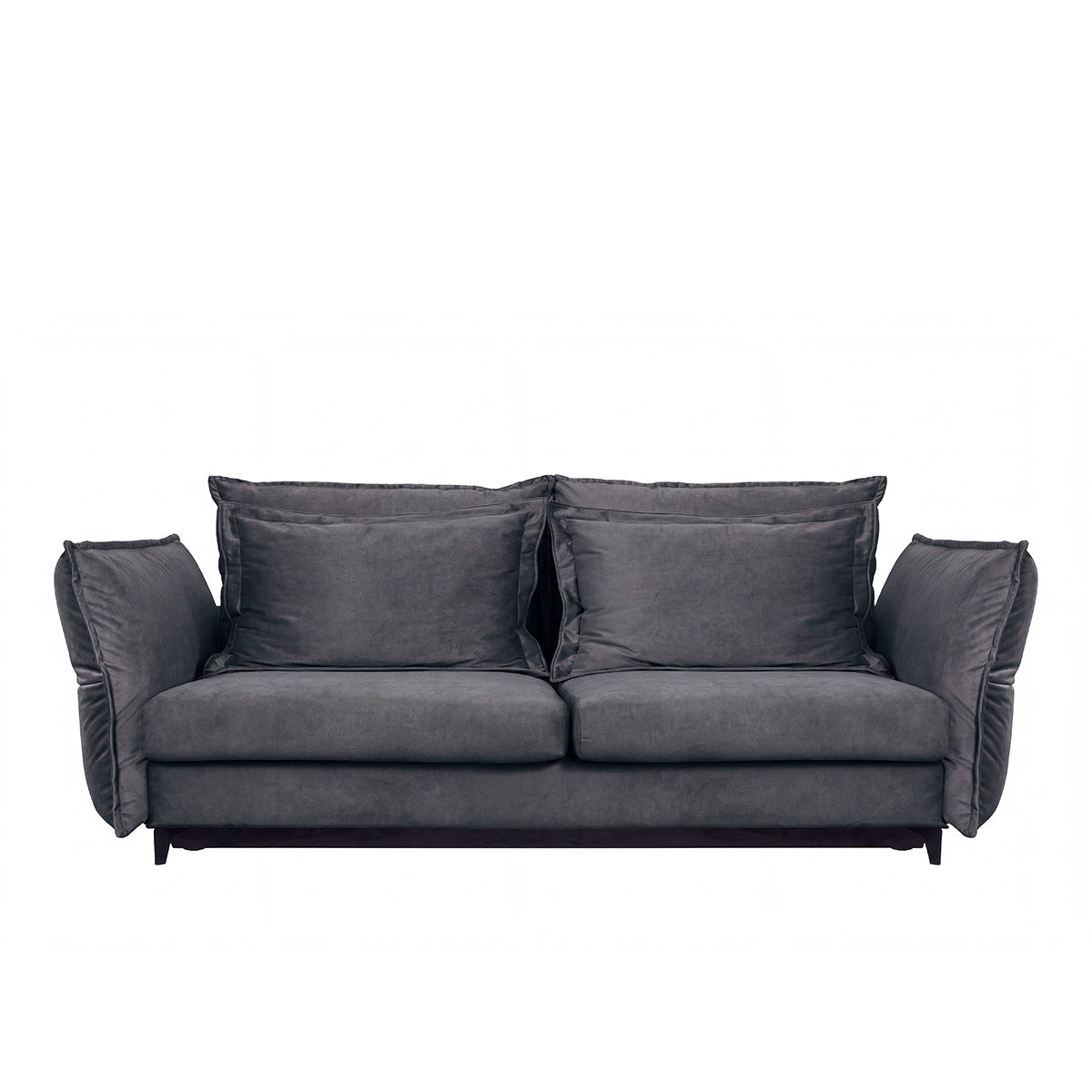 Canapé droit convertible - 3 places - Velours - VERDURO