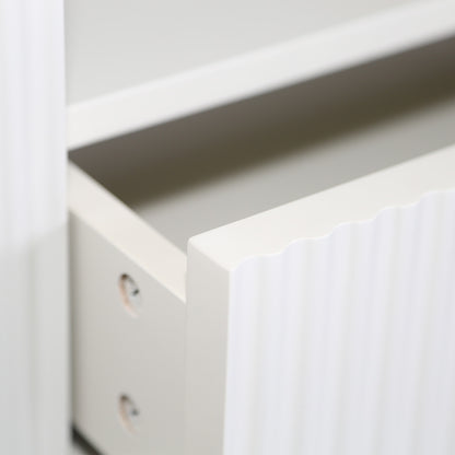 Meuble TV 140 cm 2 portes 1 tiroir 1 niche - Bois gris clair - MIRANO