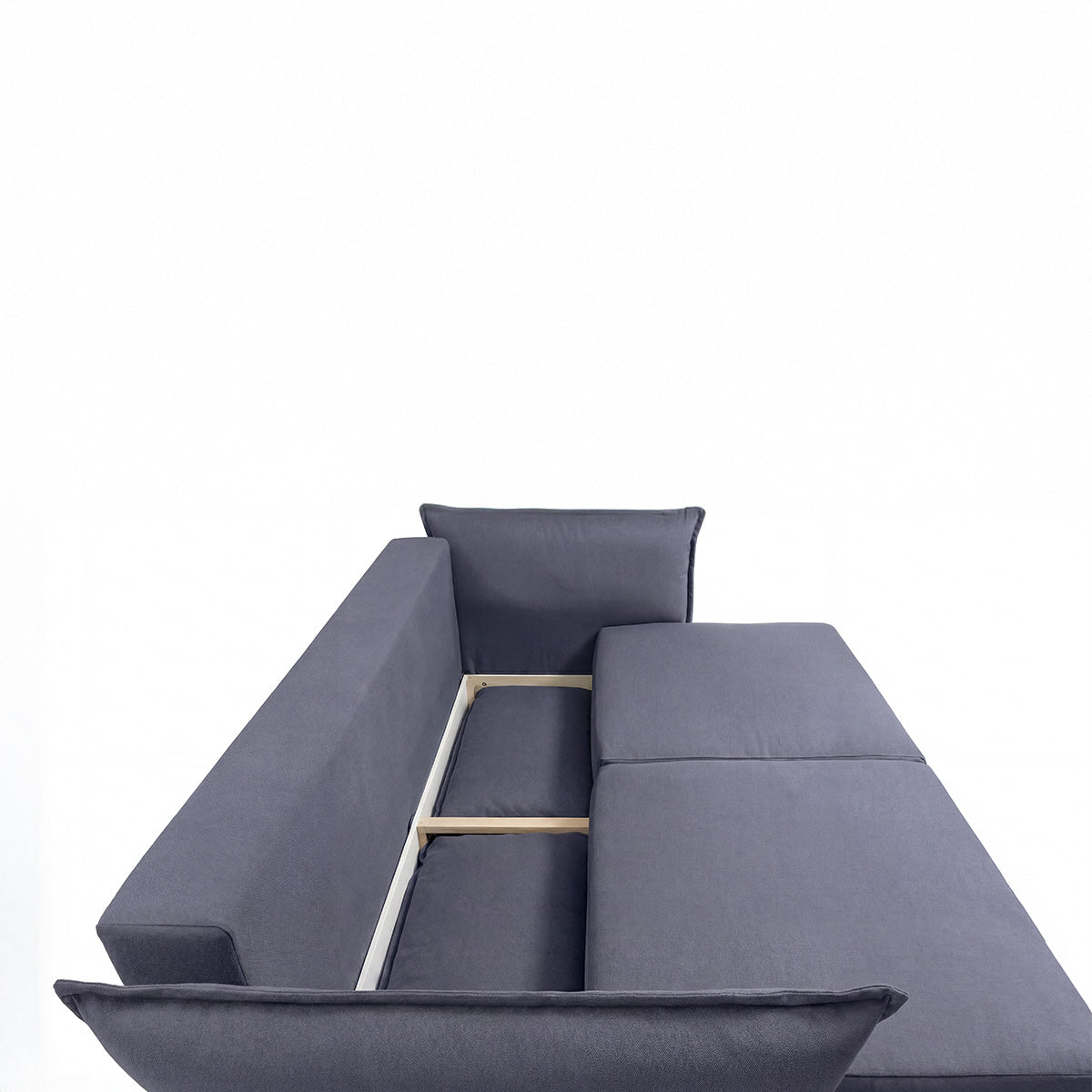 Canapé droit convertible - 3 places - Tissu - VERDURO