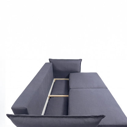 Canapé droit convertible - 3 places - Tissu - VERDURO