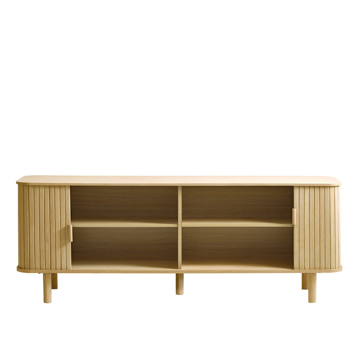 Meuble bas 160 cm 2 portes - Bois - OLBIA