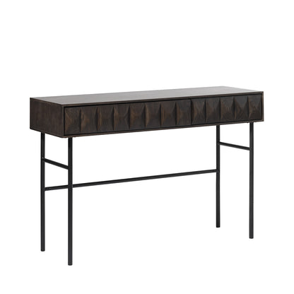 Console 116 cm 1 tiroir - Bois foncé - POSADA