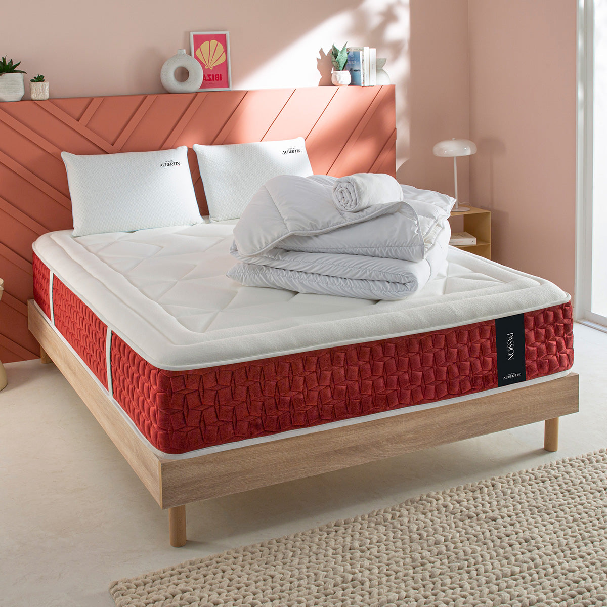 Prêt-à-dormir PASSION avec Sommier SÉLÉNA et Accessoires