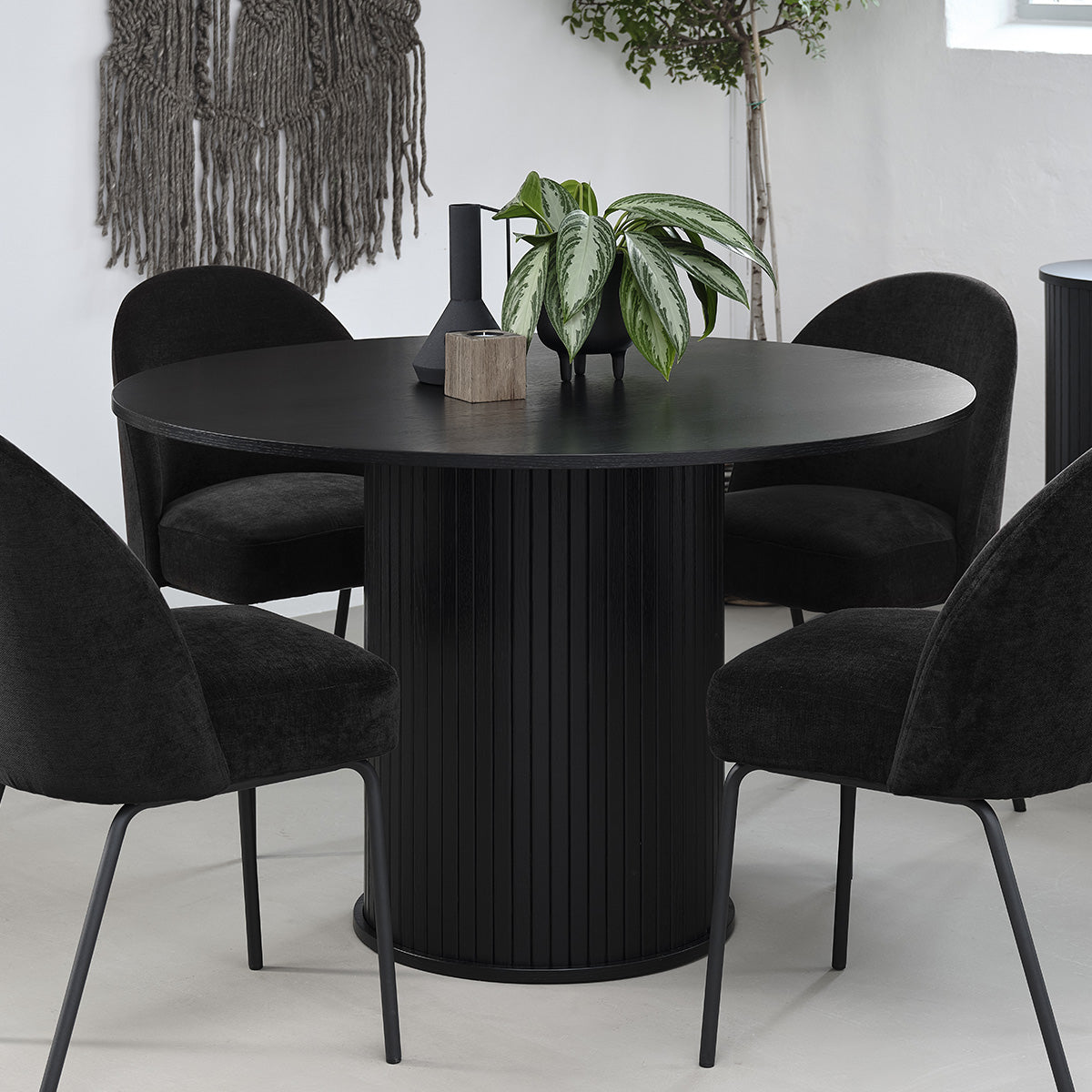 Table à manger ronde 4 personnes ø120 cm - Bois - ALBA