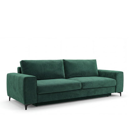 Canapé droit convertible - 3 places - Velours - FIESOLE