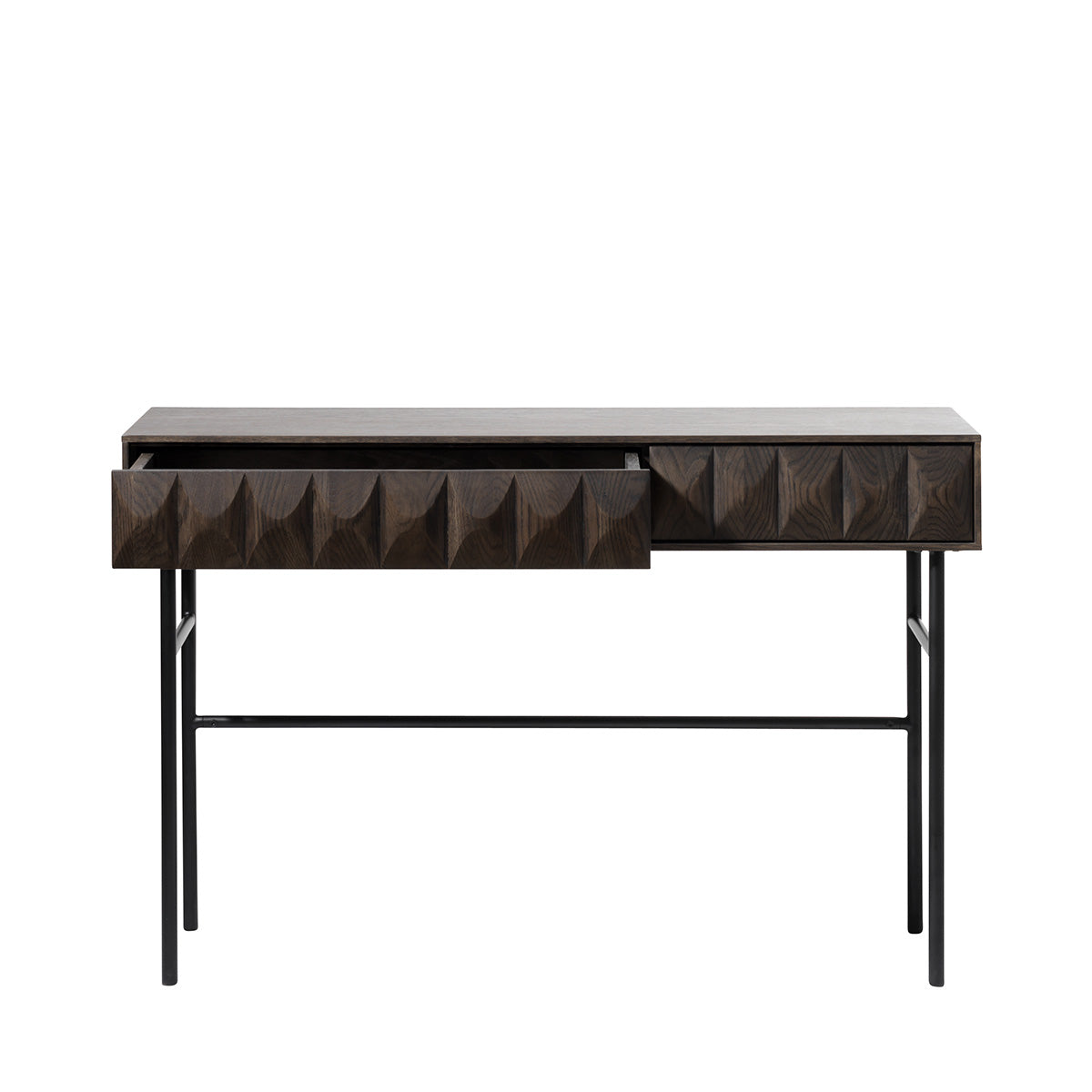 Console 116 cm 1 tiroir - Bois foncé - POSADA